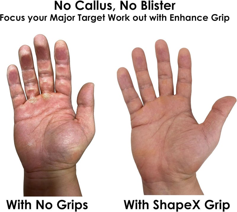 ShapeX قبضة رفع الأثقال للرجال والنساء - أحزمة رفع - للرفعة المميتة وبار السحب - بديل لفيرسا، قبضات كروس فيت - حزام يد للجيم والجمباز - Image 2